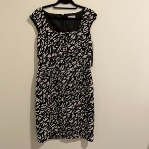 CALVIN KLEIN | EUC Black and White Patterned dress
